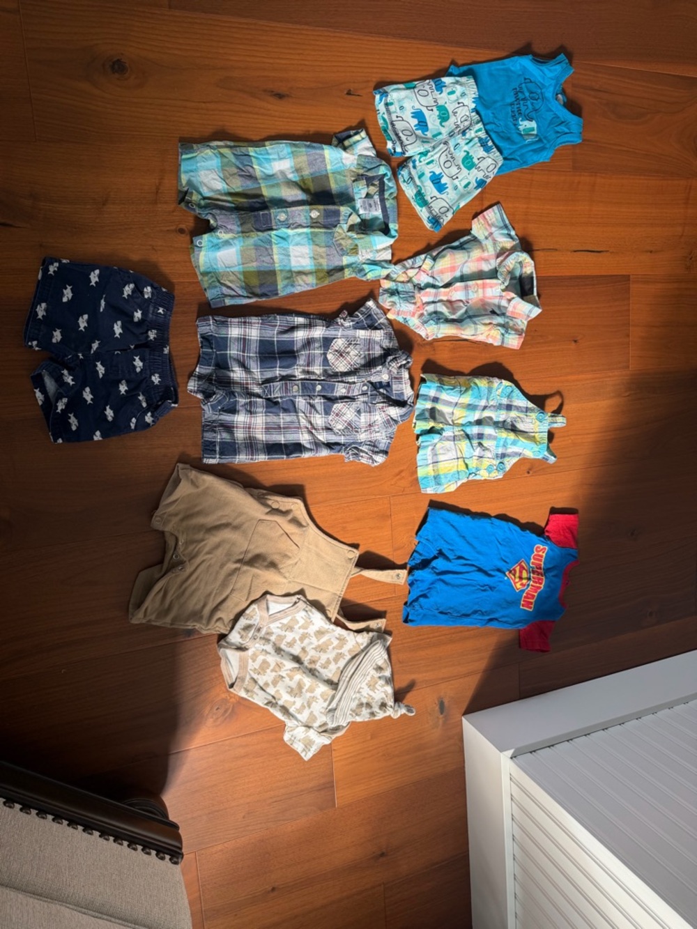 Mixed Baby Boys Clothing Lot - Blue, Teal, Plaid & Tan
